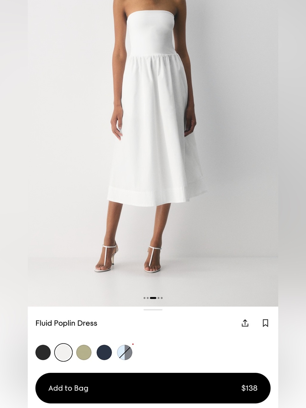 Aritzia Babaton Fluid Poplin Dress